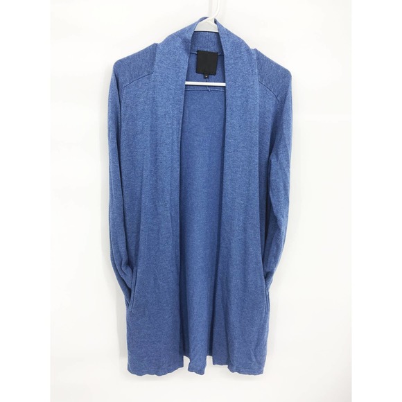InWear Womens Blue Knit Open Cardigan with Pockets Size M - Picture 2 of 5